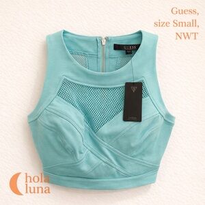 GUESS TURQUOISE CROP TOP